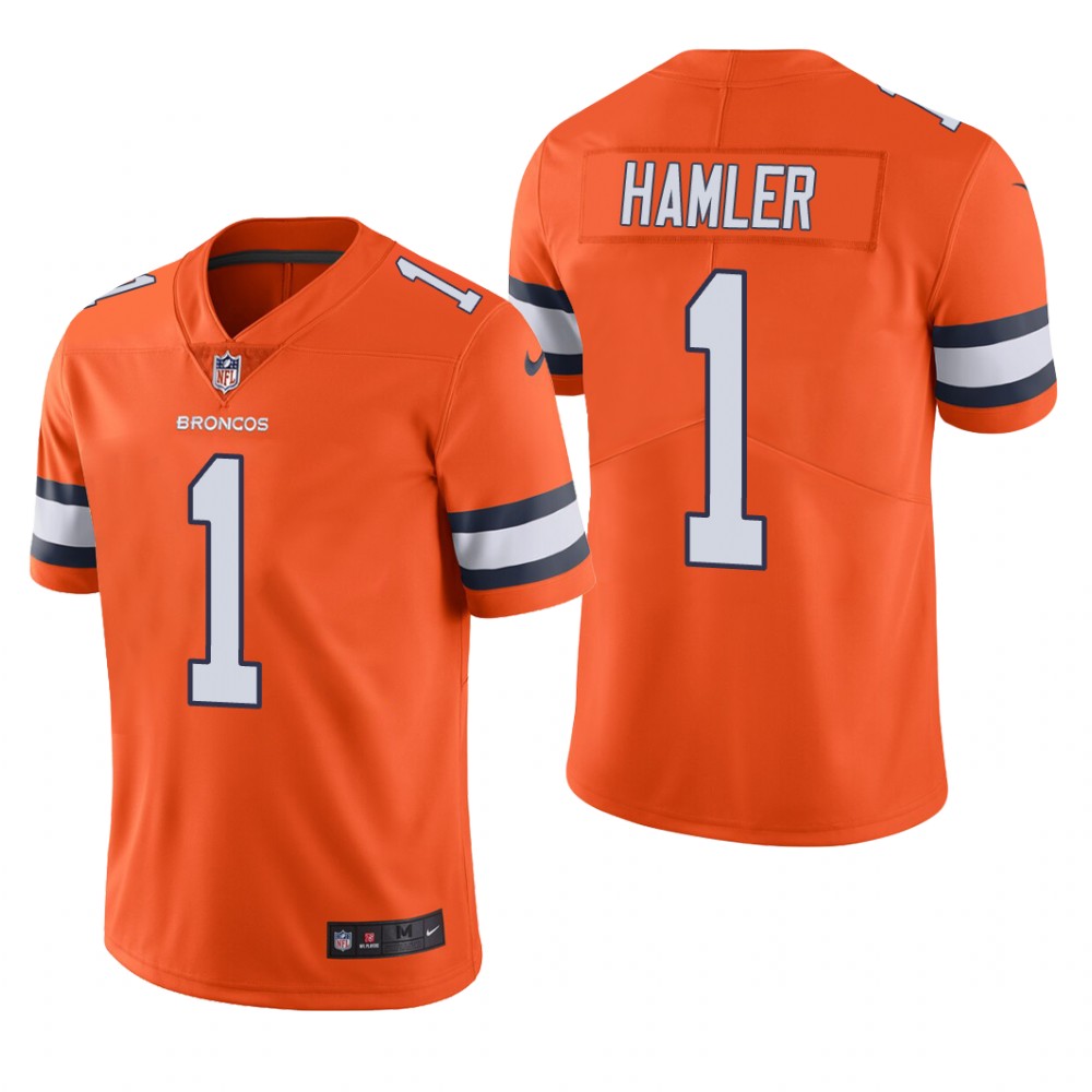 Denver Broncos K.J. Hamler Orange Jersey Color Rush Limited - Men's