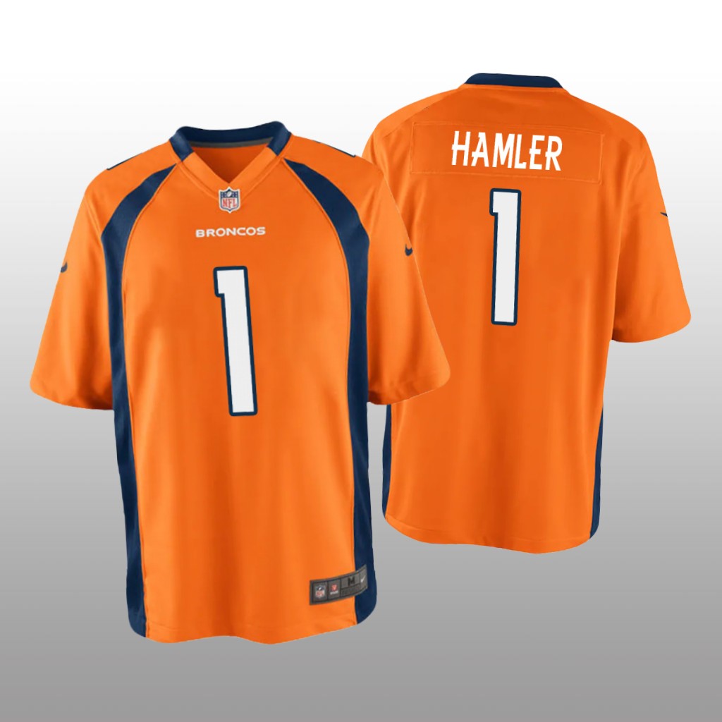 Denver Broncos K.J. Hamler Orange Jersey Game - Youth