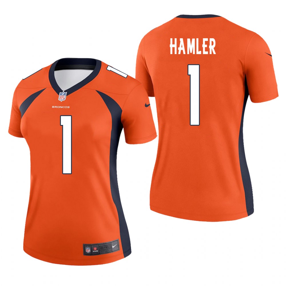 Denver Broncos K.J. Hamler Orange Jersey Legend - Women's