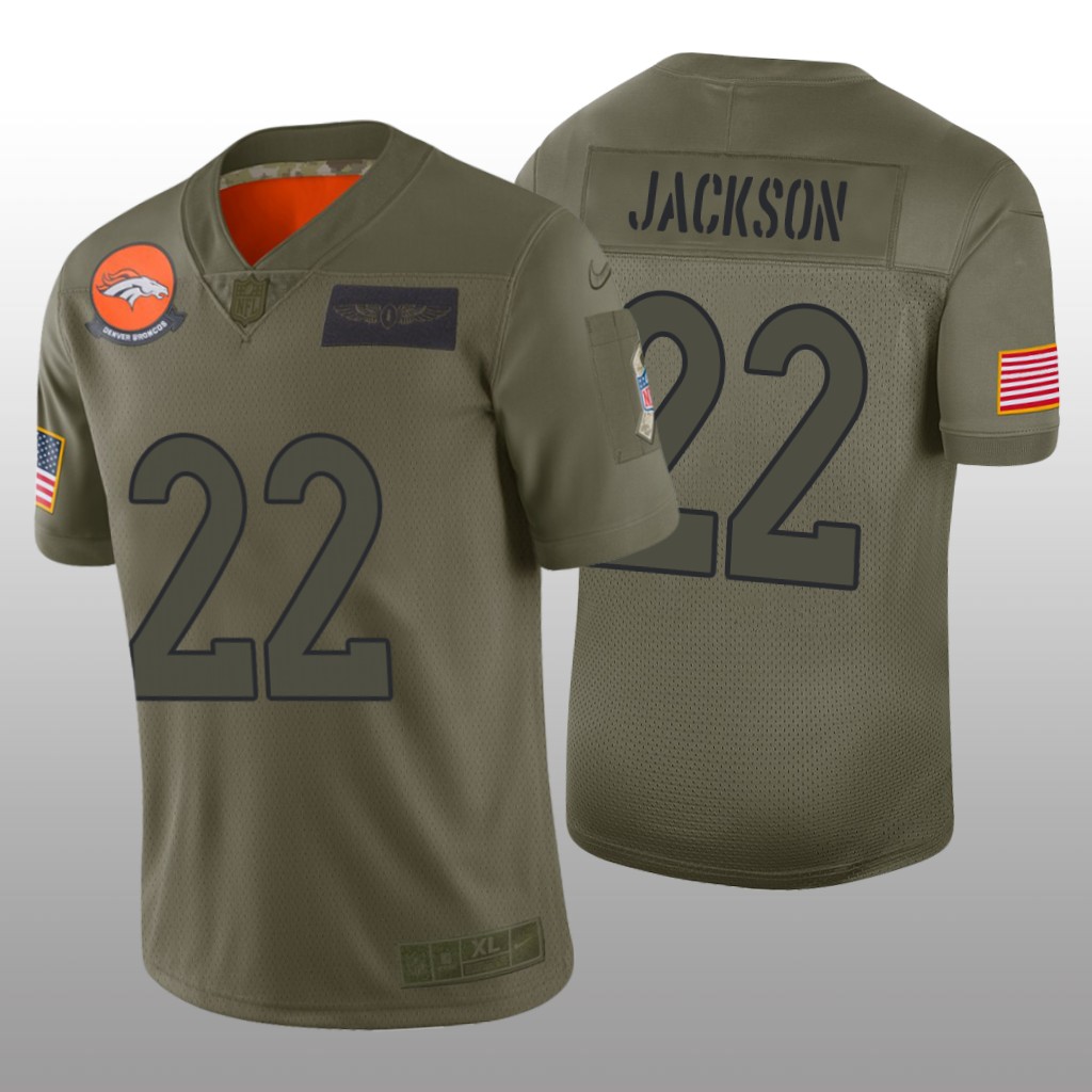 Denver Broncos Kareem Jackson Camo Limited Jersey 2019 Salute to Service - Men's