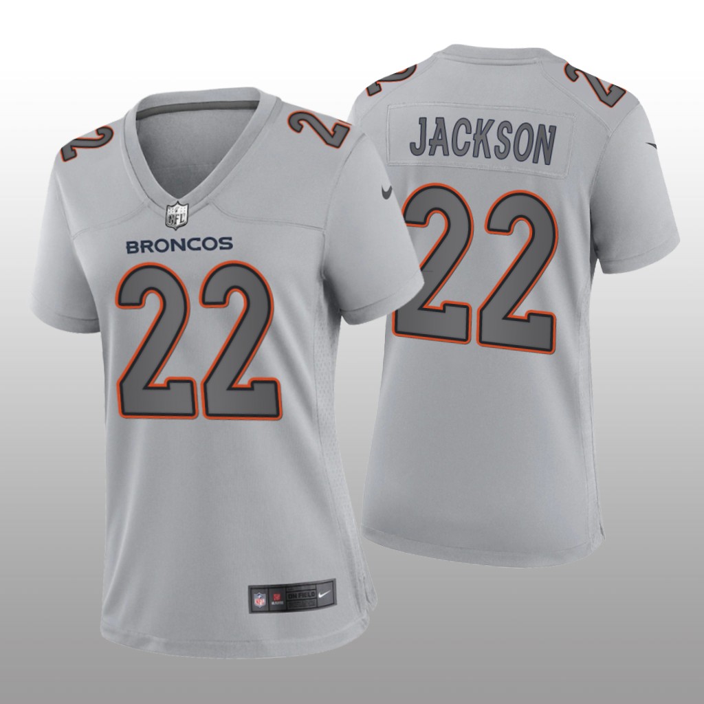 Denver Broncos Kareem Jackson Gray Jersey Atmosphere Fashion Game - Women's