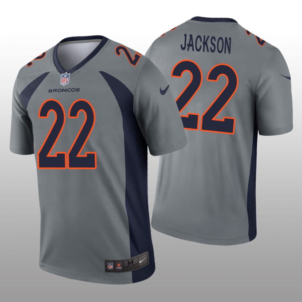 Denver Broncos Kareem Jackson Gray Jersey Inverted Legend - Men's