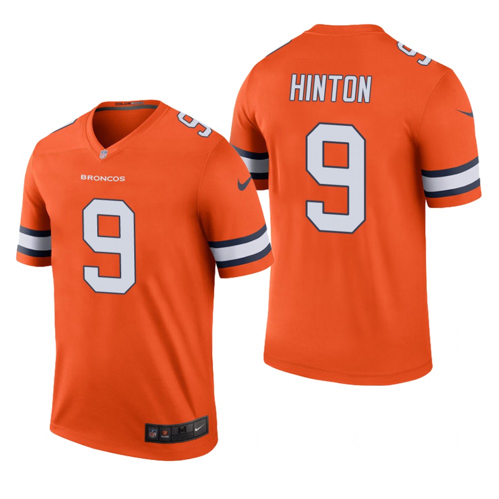 Denver Broncos Kendall Hinton Orange Jersey Color Rush Legend - Men's