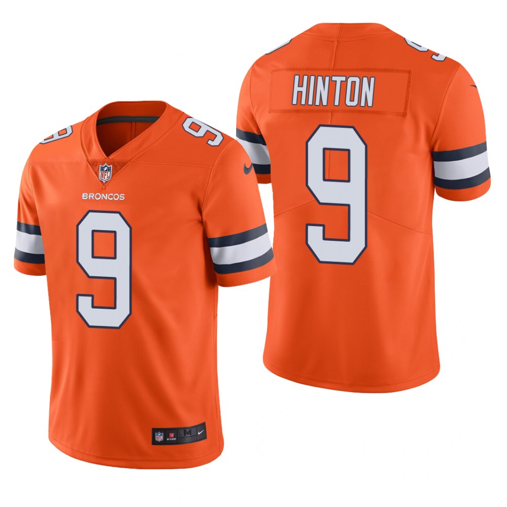 Denver Broncos Kendall Hinton Orange Jersey Color Rush Limited - Men's
