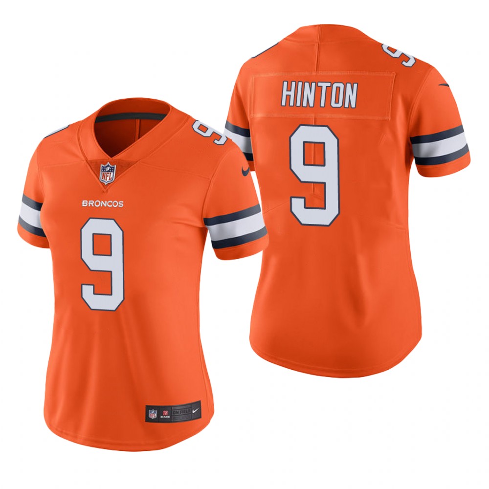 Denver Broncos Kendall Hinton Orange Jersey Color Rush Limited - Women's