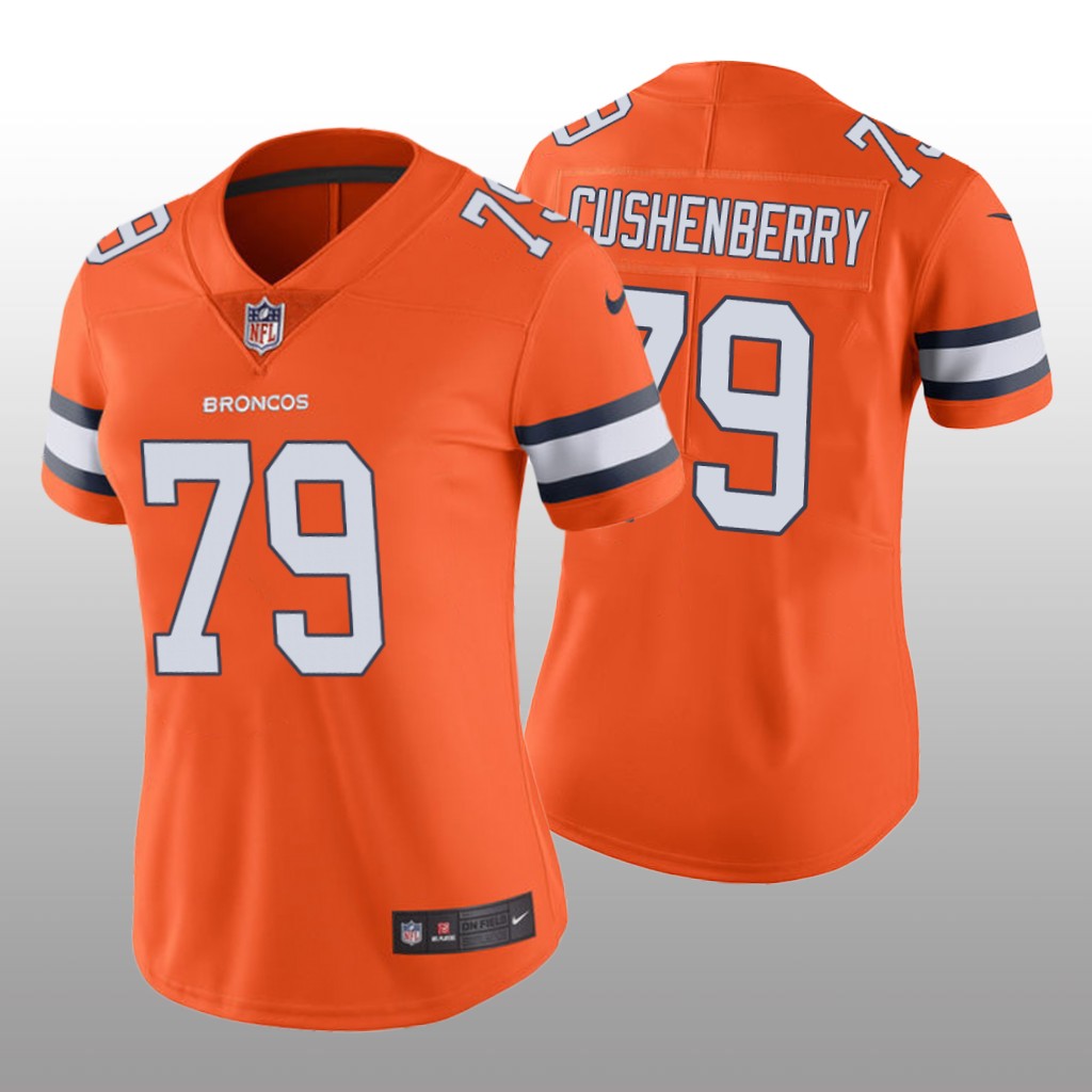 Denver Broncos Lloyd Cushenberry Orange Jersey Color Rush Limited - Women's