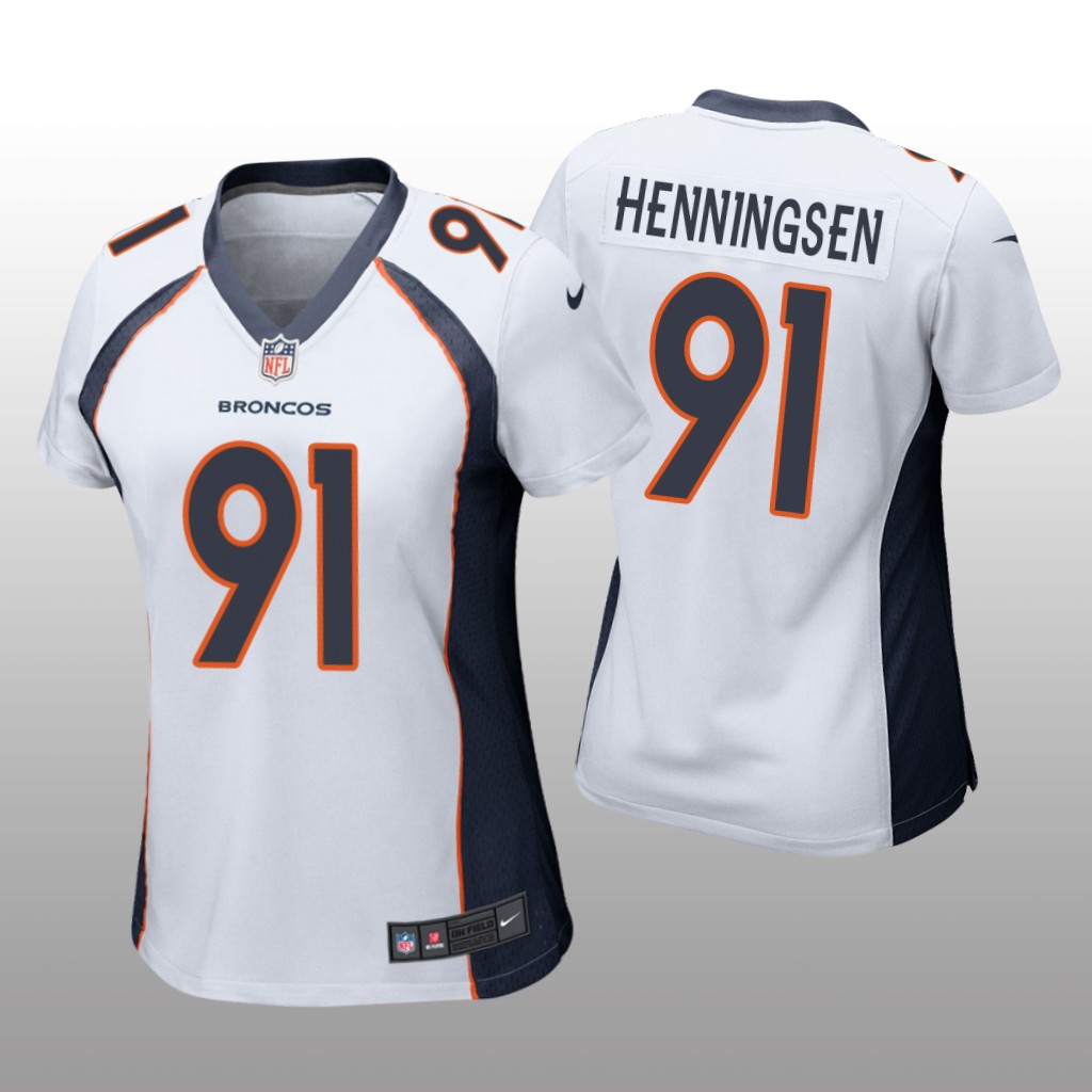 Denver Broncos Matt Henningsen White Jersey Game - Women's