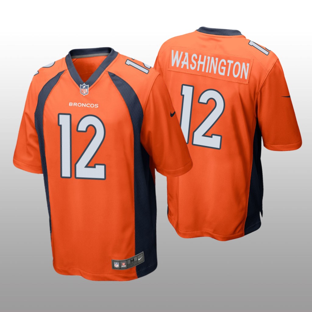 Denver Broncos Montrell Washington Orange Jersey Game - Men's
