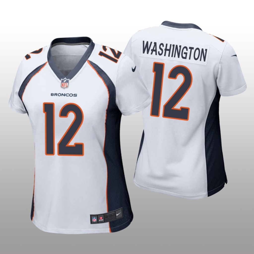 Denver Broncos Montrell Washington White Jersey Game - Women's