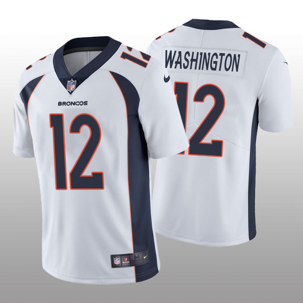 Denver Broncos Montrell Washington White Jersey Vapor Limited Vapor Limited - Men's
