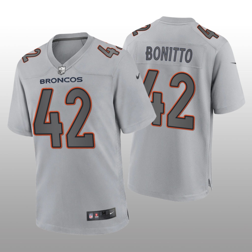 Denver Broncos Nik Bonitto Gray Jersey Atmosphere Fashion Game - Men's