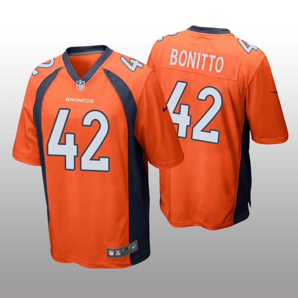 Denver Broncos Nik Bonitto Orange Jersey Game - Men's