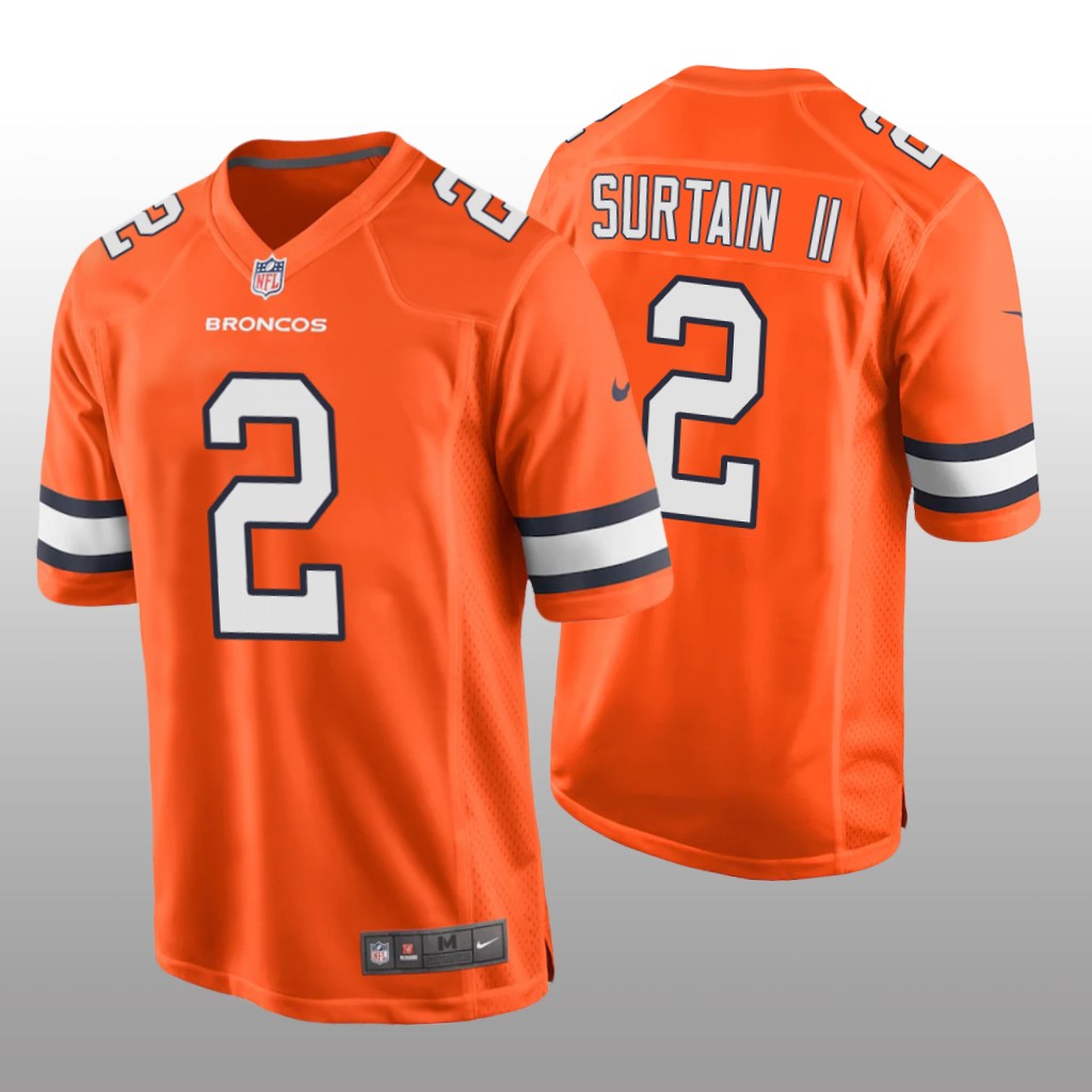 Denver Broncos Patrick Surtain II Orange Jersey Alternate Game - Men's