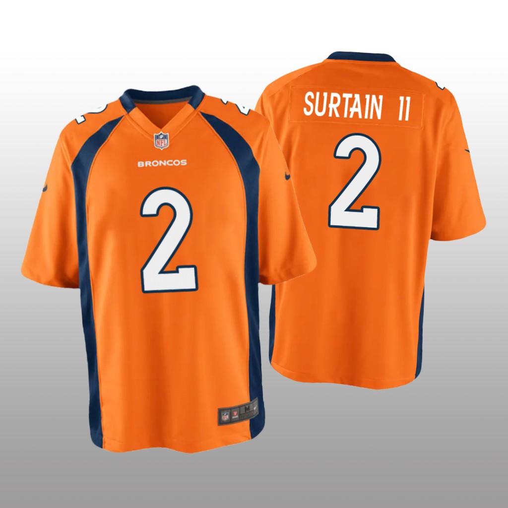Denver Broncos Patrick Surtain II Orange Jersey Game - Youth