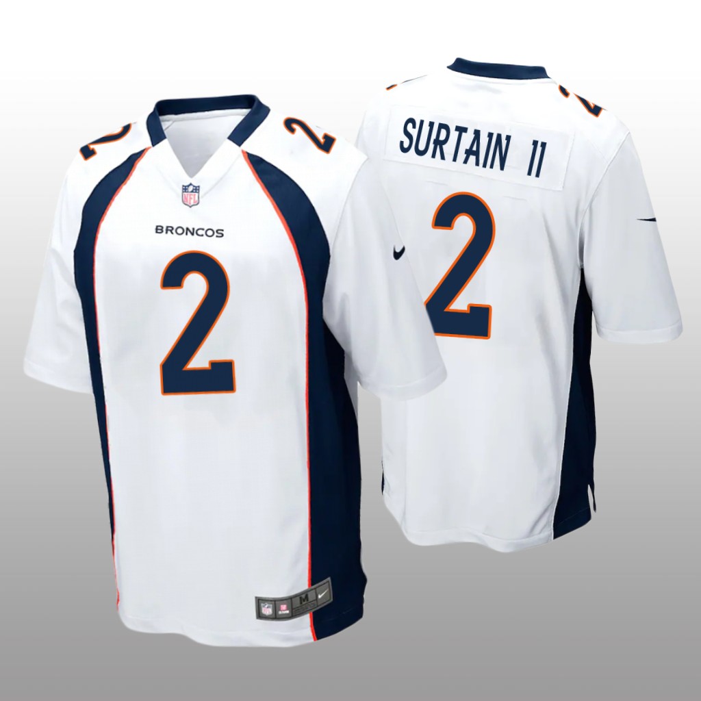 Denver Broncos Patrick Surtain II White Jersey Game - Men's