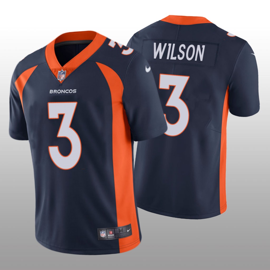 Denver Broncos Russell Wilson Navy Jersey Vapor Limited - Men's