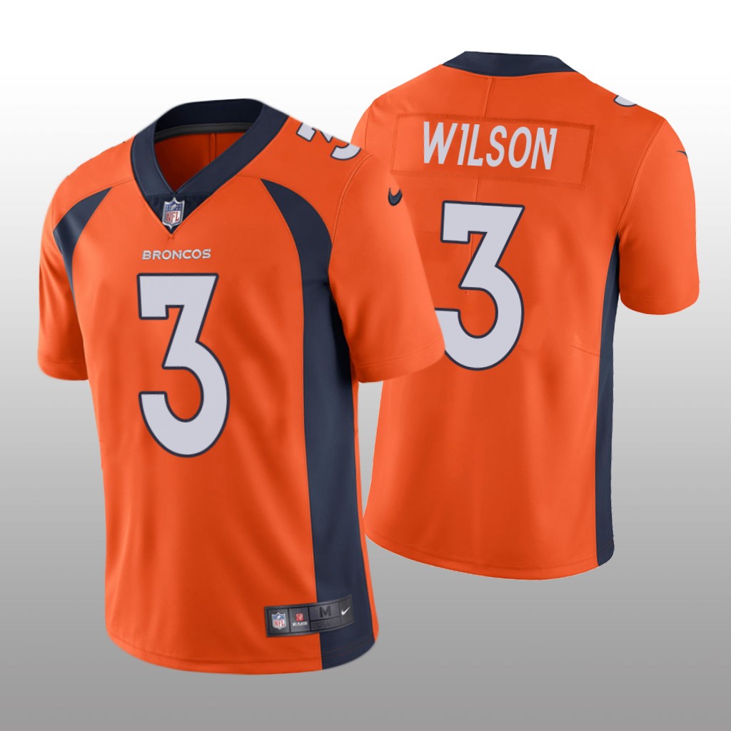 Denver Broncos Russell Wilson Orange Jersey Vapor Limited – Men’s ...