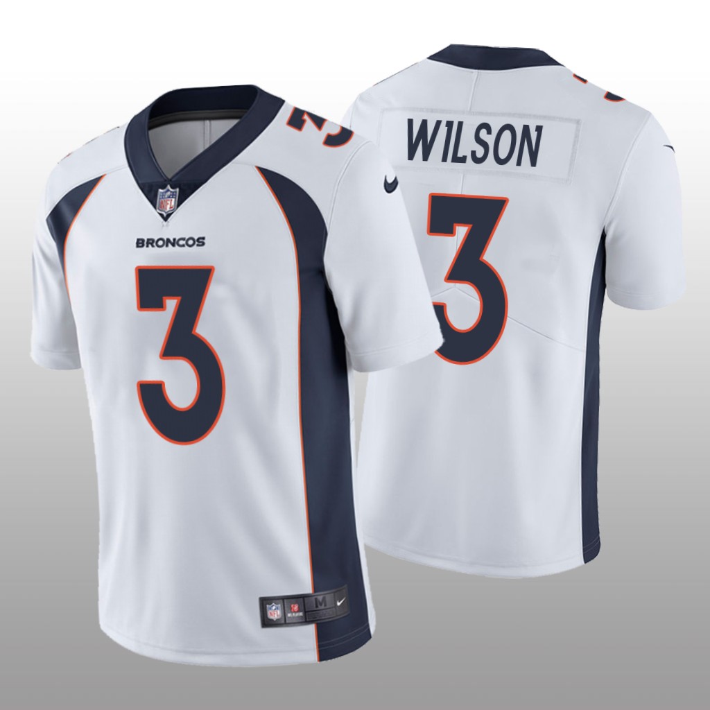 Denver Broncos Russell Wilson White Jersey Vapor Limited - Men's
