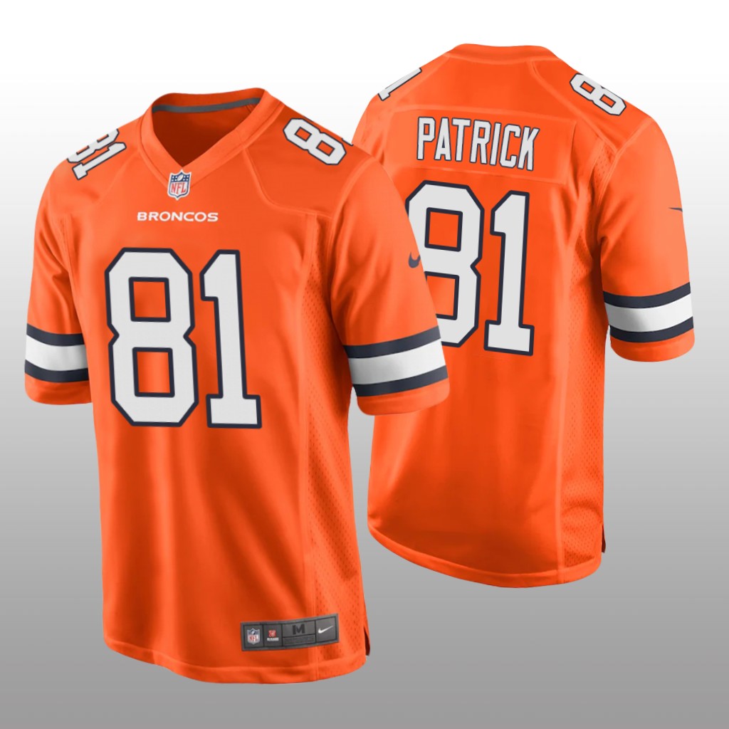 Denver Broncos Tim Patrick Orange Jersey Alternate Game - Men's