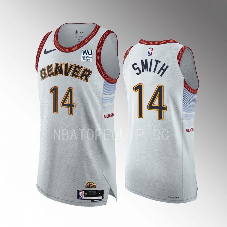 Denver Nuggets #14 Ish Smith White Jersey 2022-23 City Edition