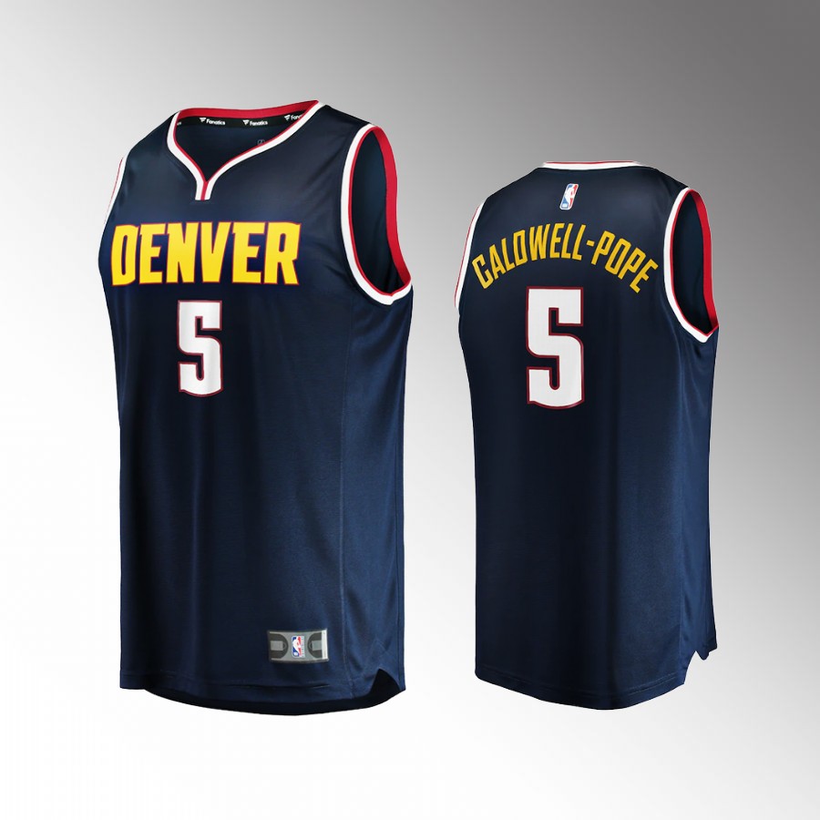 Denver Nuggets #5 Kentavious Caldwell-Pope Icon Edition Jersey Fast Break  Navy