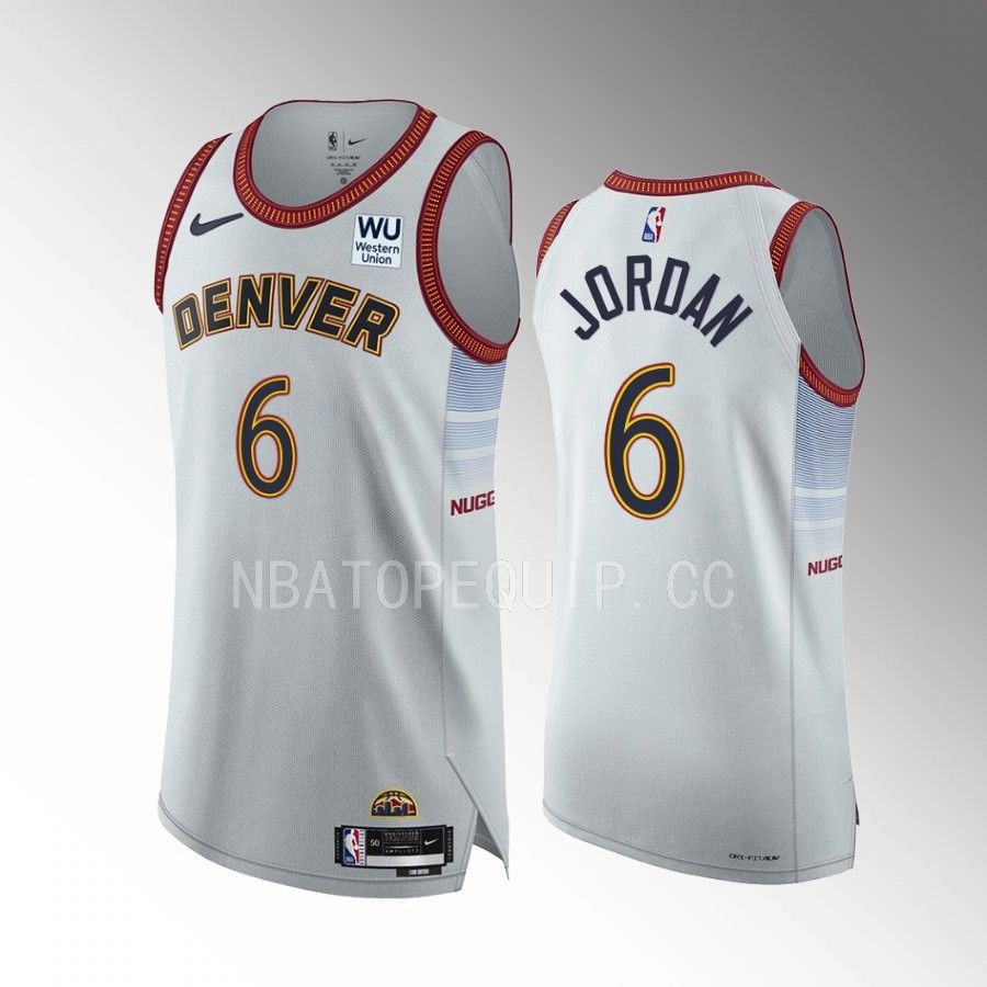 Denver Nuggets #6 DeAndre Jordan White Jersey 2022-23 City Edition