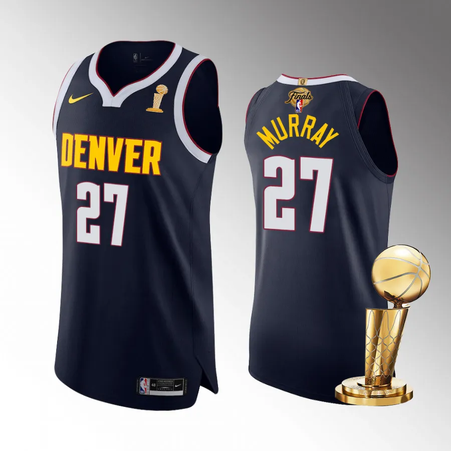 Denver Nuggets 2023 NBA Finals Champions Jamal Murray Navy Jersey Icon