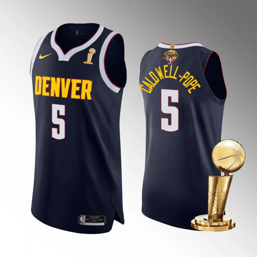 Denver Nuggets 2023 NBA Finals Champions Kentavious Caldwell-Pope Navy Jersey Icon