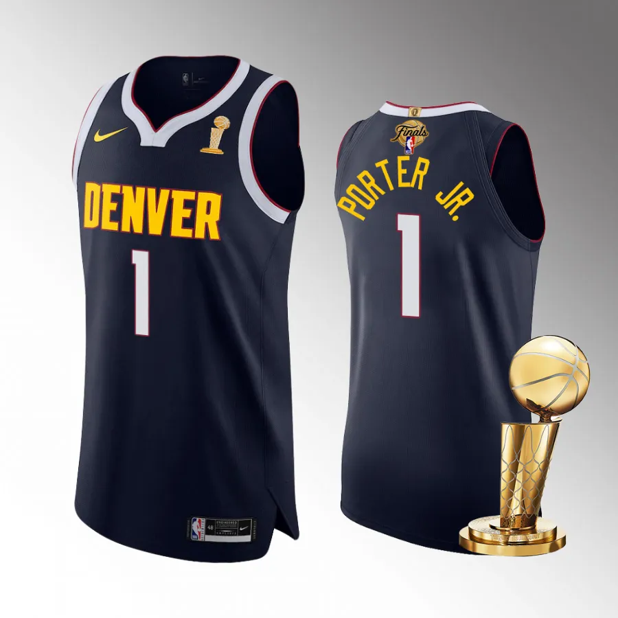 Denver Nuggets 2023 NBA Finals Champions Michael Porter Jr. Navy Jersey Icon