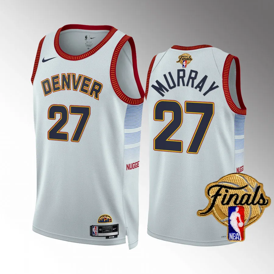 Denver Nuggets 2023 NBA Finals Jamal Murray White #27 Jersey City Edition