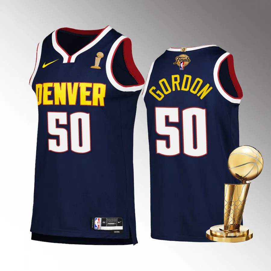 Denver Nuggets Aaron Gordon 2023 NBA Finals Champions Jersey Navy #50 Icon Edition