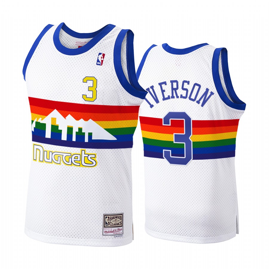 Denver Nuggets Allen Iverson #3 Hardwood Classics 1991-92 Jersey Men's