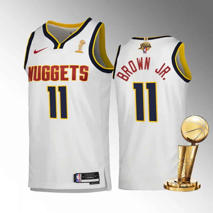 Denver Nuggets Bruce Brown Jr. 2023 NBA Finals Champions Jersey White #11 Association