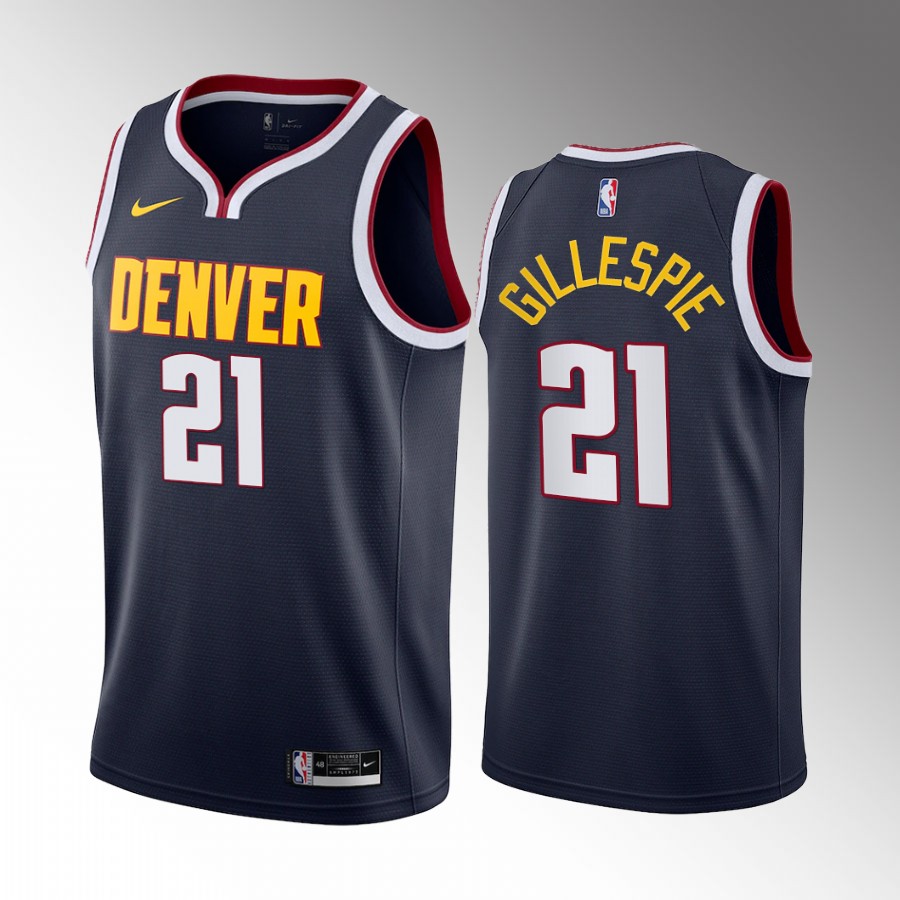 Denver Nuggets Collin Gillespie #21 Icon Edition Navy Jersey Swingman