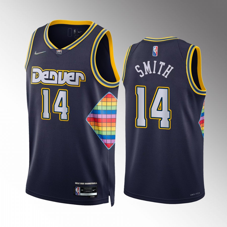 Denver Nuggets Ish Smith #14 Navy City Edition Jersey 75th Diamond
