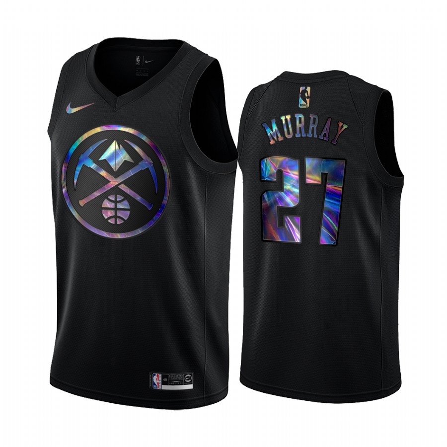 Denver Nuggets Jamal Murray #27 Jersey Iridescent HWC Collection Black 2021 Limited