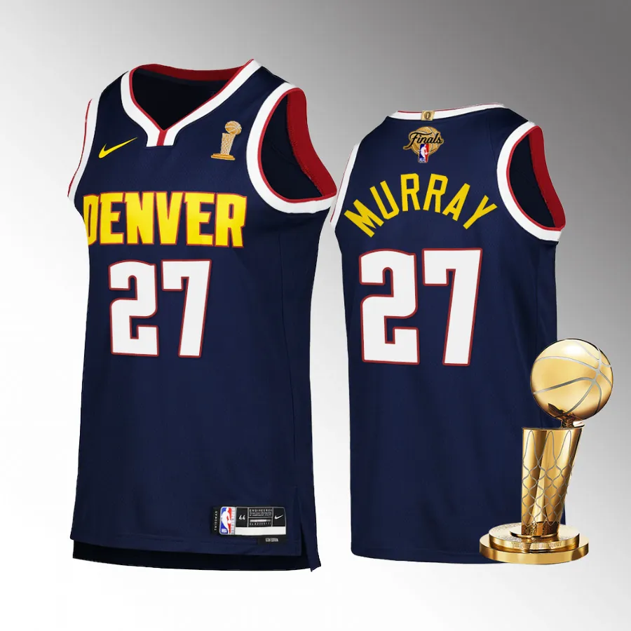 Denver Nuggets Jamal Murray 2023 NBA Finals Champions Jersey Navy #27 Icon Edition