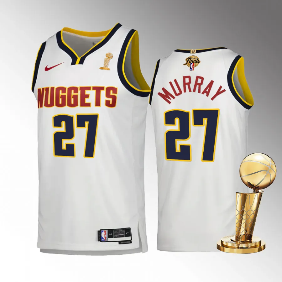 Denver Nuggets Jamal Murray 2023 NBA Finals Champions Jersey White #27 Association