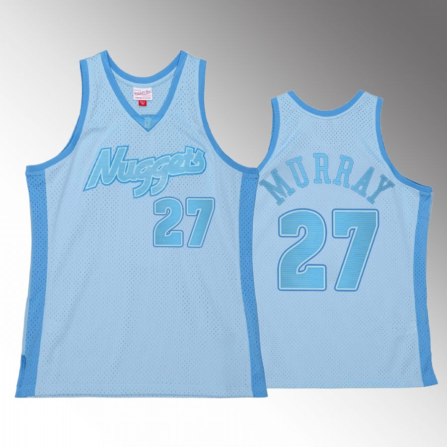 Denver Nuggets Jamal Murray Blue Space Knit Men Jersey Hardwood Classics