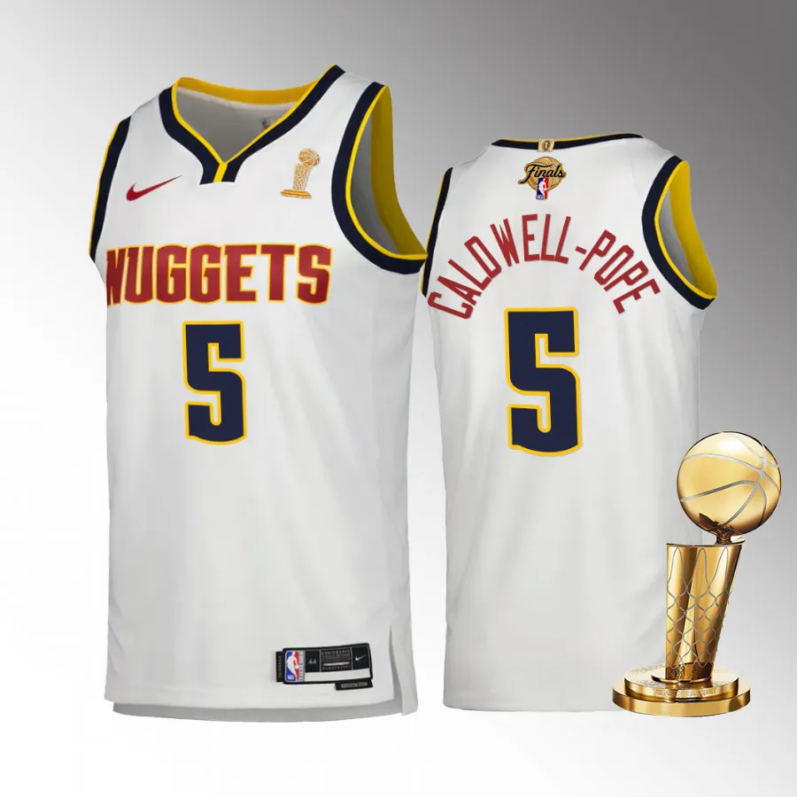 Denver Nuggets Kentavious Caldwell-Pope 2023 NBA Finals Champions Jersey White #5 Association