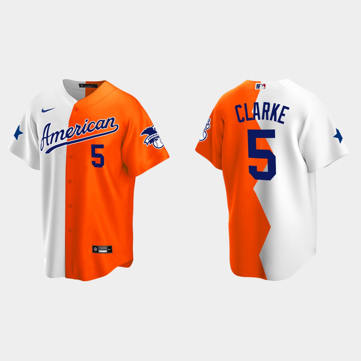 Denzel Clarke MLB 2022 All-Star Futures Game Split Jersey - White Orange