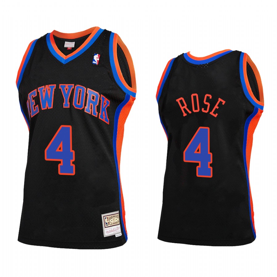Derrick Rose #4 New York Knicks 2021 Reload 2.0 Jersey Black