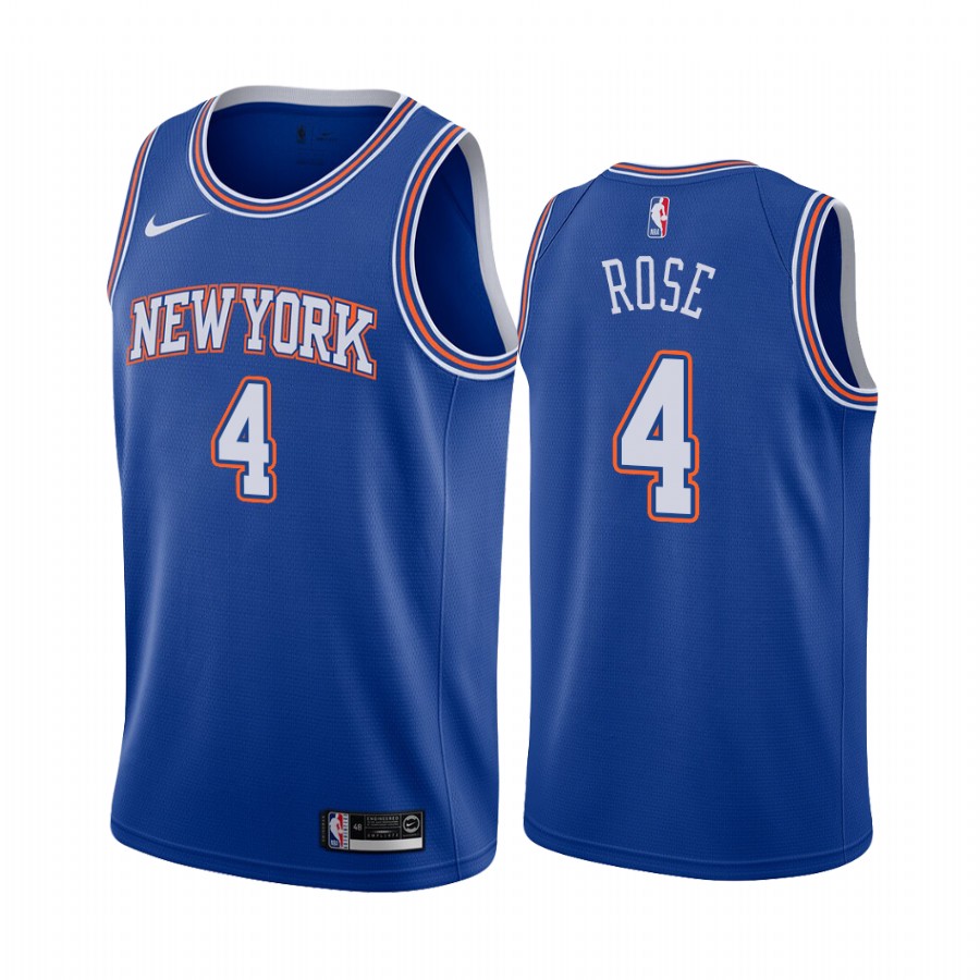 Derrick Rose New York Knicks 2020-21 Blue Statement Edition Jersey
