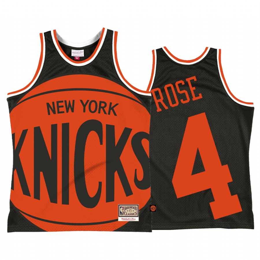 Derrick Rose New York Knicks Black Big Face 2.0 Men's Jersey