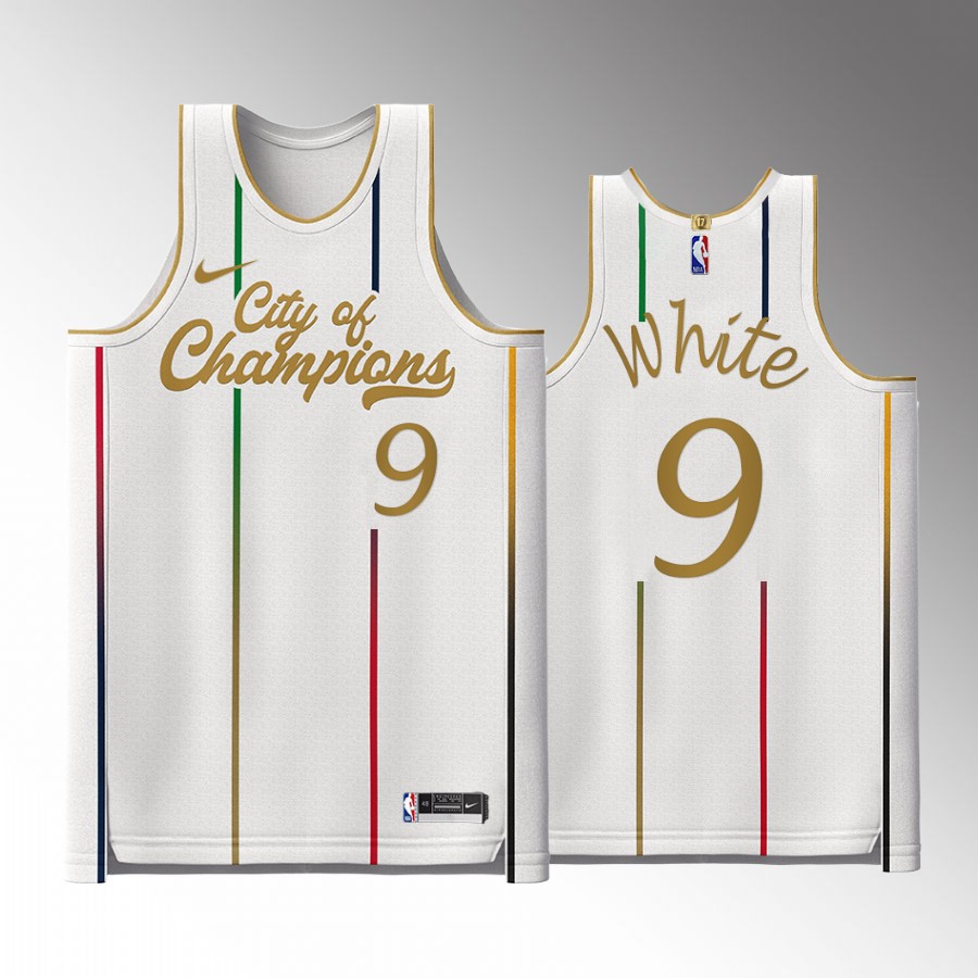 Derrick White Boston Celtics White #9 Jersey City of Champions Win 40