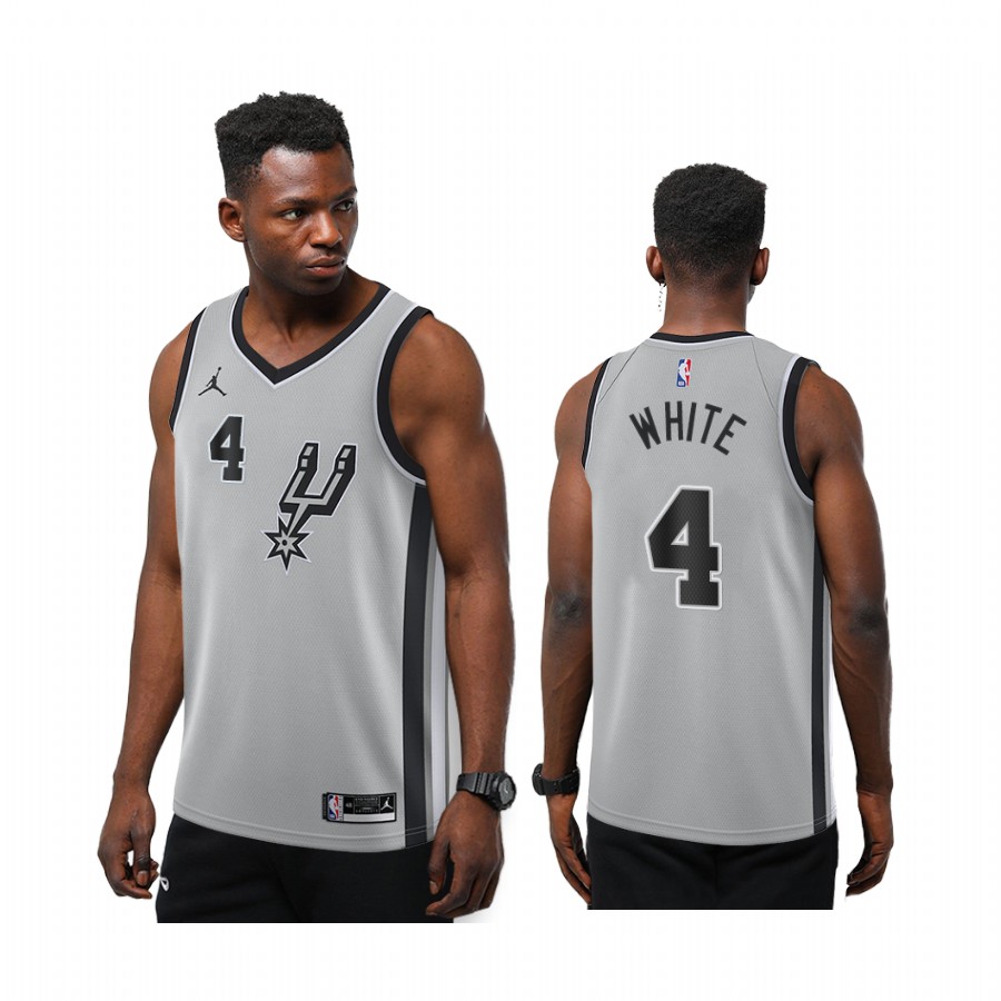 Derrick White San Antonio Spurs Silver Statement New Season 2020-21 Jersey