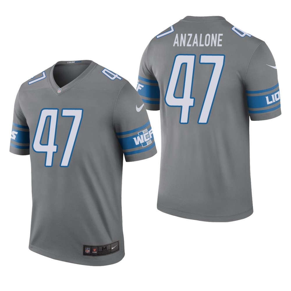 Detroit Lions Alex Anzalone Steel Jersey Color Rush Legend - Men's