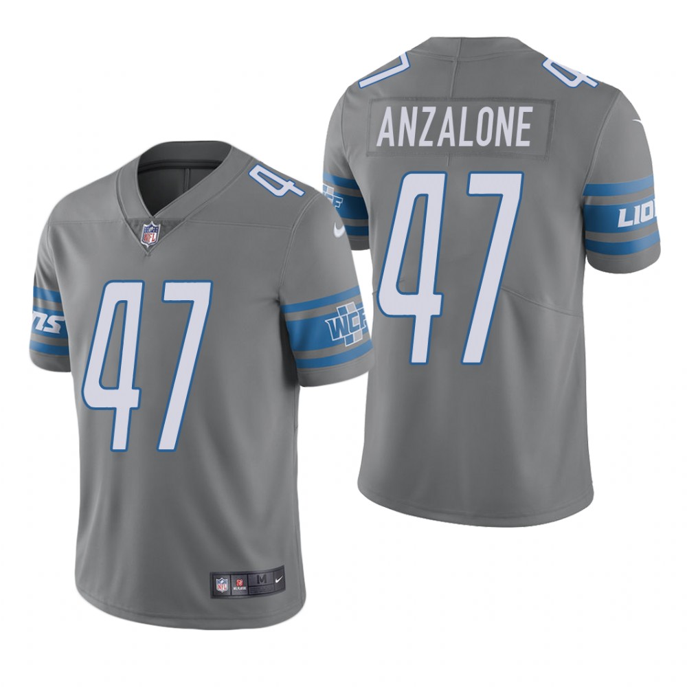 Detroit Lions Alex Anzalone Steel Jersey Color Rush Limited - Men's