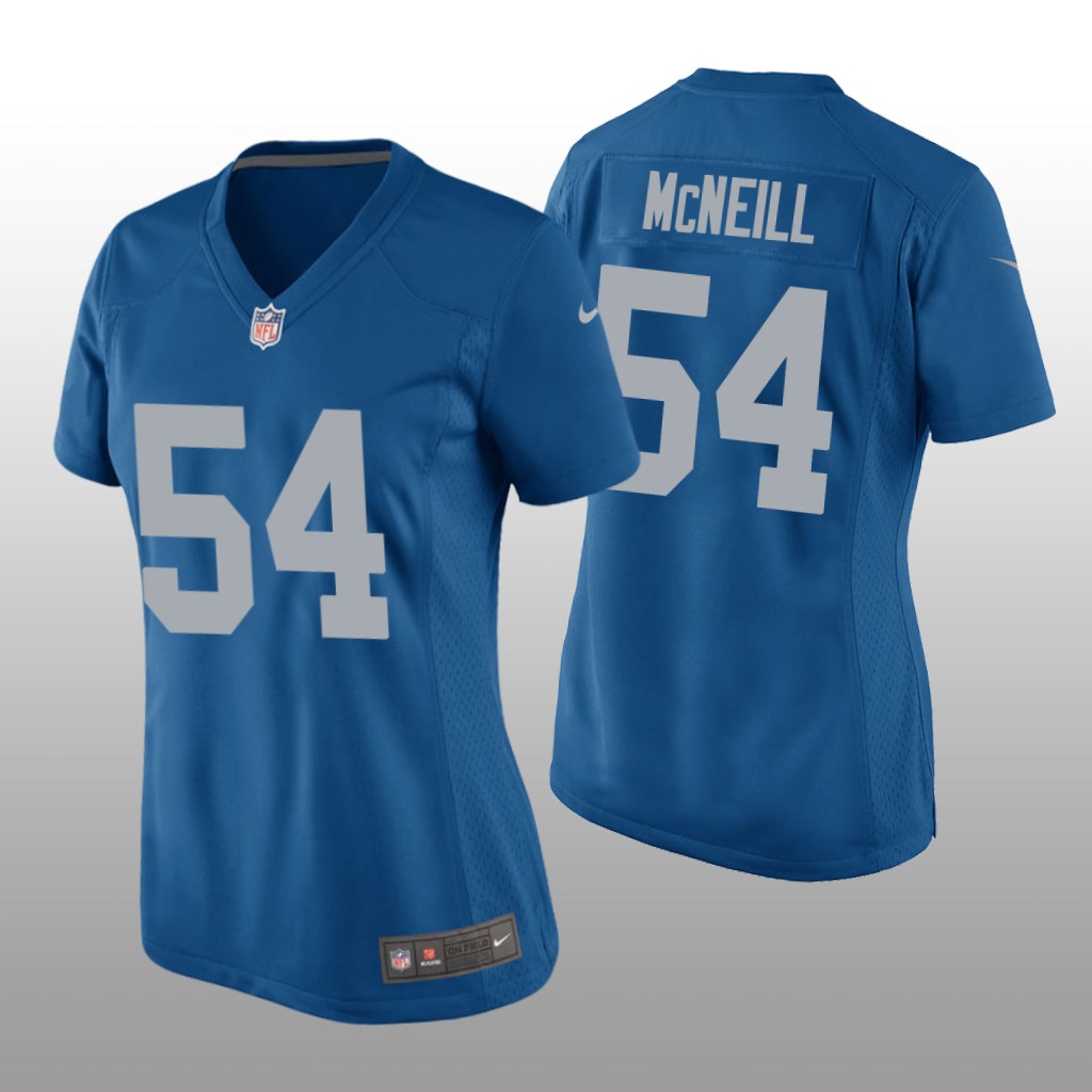 Detroit Lions Alim McNeill Blue Jersey Throwback Game - Women's