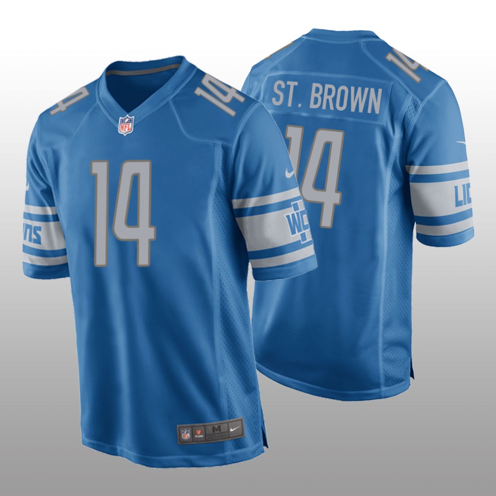 Detroit Lions Amon-Ra St. Brown Blue Jersey Game - Men's